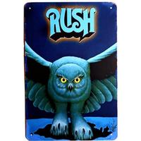 Vintage Rush Metal Sign Fly By Night Retro 70s Rock & Roll Tin Sign 12x8