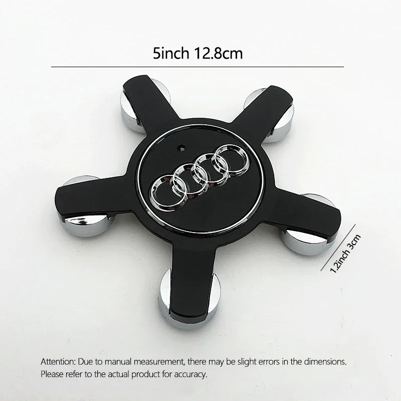 2025 Hot 4 Pz Auto Pneumatico Mozzo Ruota Copertura Centrale Distintivo Decorazione Set Accessori Auto Per Audi serie A1 A3 A4 A4L A5 Q5 A6L A7 A8L