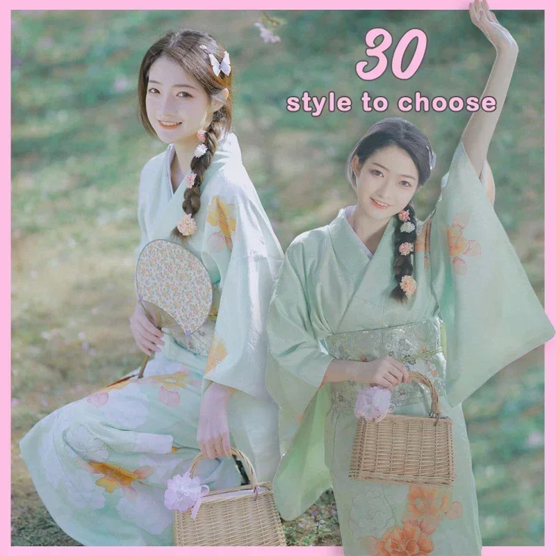 

30 Colour Kimono For Women Traditional Japanese Dress Clothing Halloween Cosplay Costumes Party Performance Photoshooting Acting