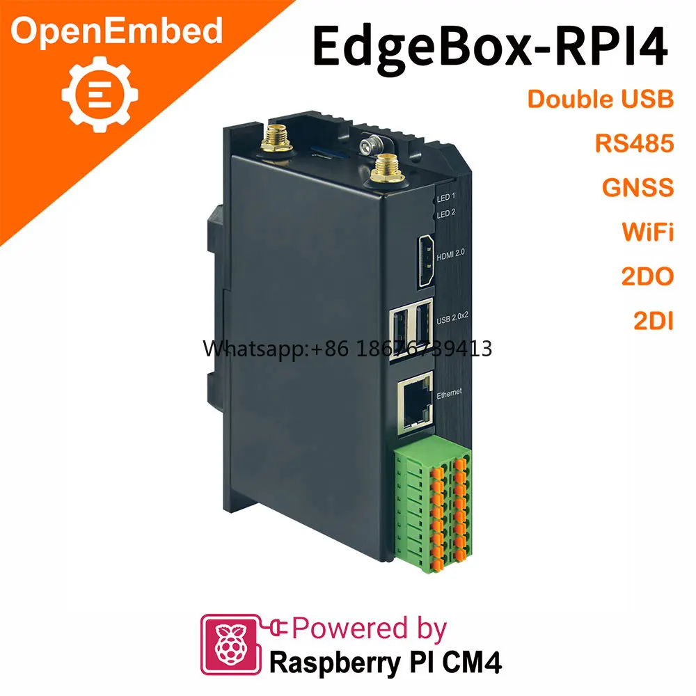 Raspberry PI CM4 PLC Programming Controller Low Price Linux Open Source Openwrt 4G WIFI CAN RS485 2DI 2DO Programmable Logic