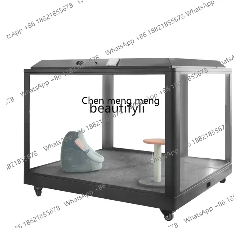 B178 Pet Soundproof Room Mute Small Kennel Cat Soundproof Box Cover Movable Glass Room