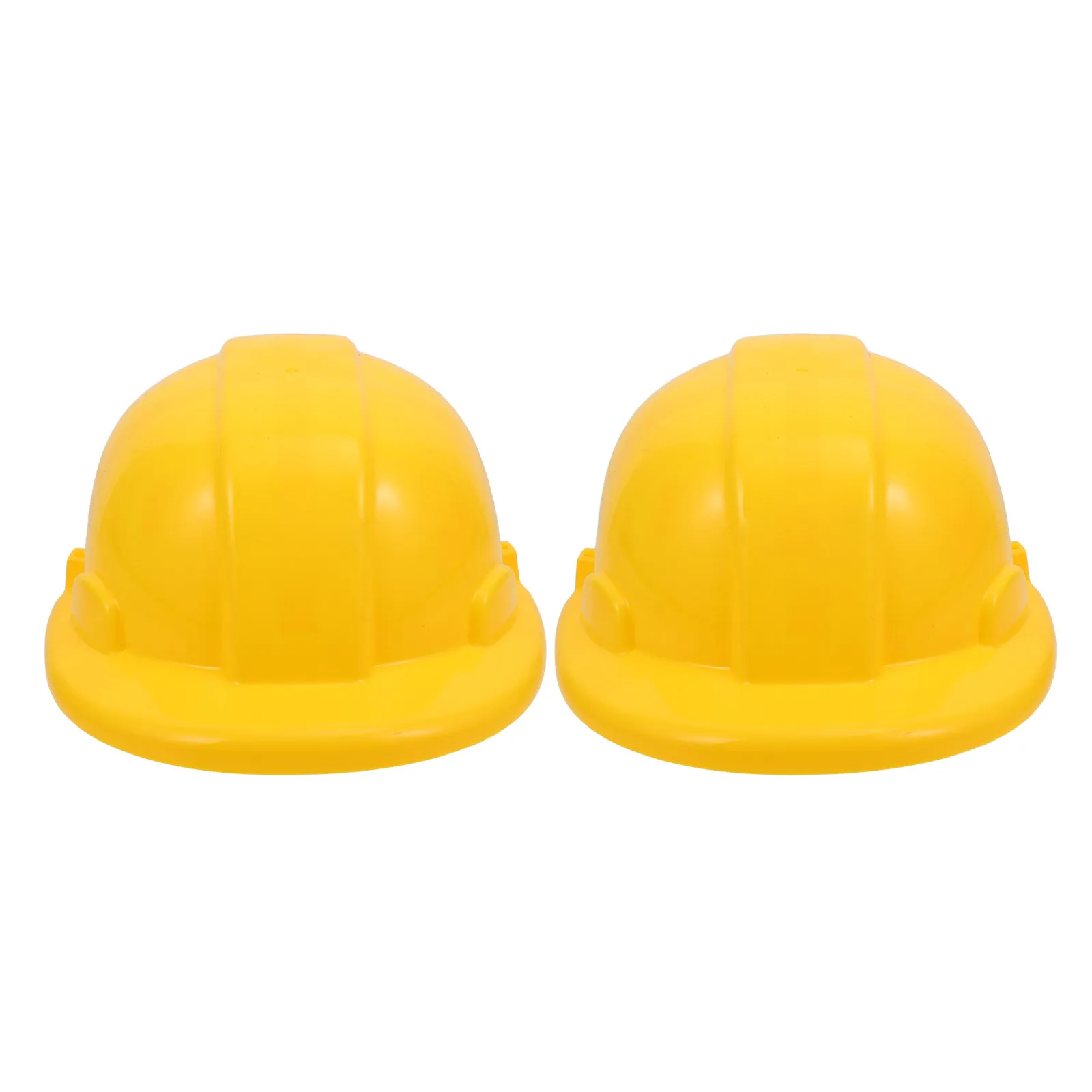 2Pcs Kids Construction Helmets Bright Orange Lightweight Plastic Engineering Hats for Role Play Party Supplies Construction