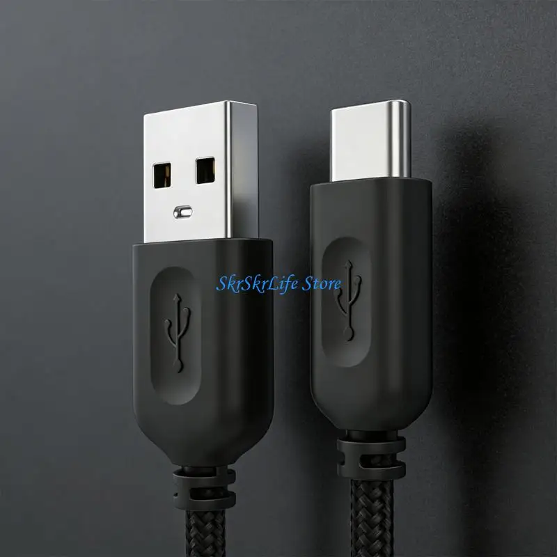 E65E Fast Speed Data Syncs Braided USB Cable for AW720M Gaming Mouse 2M