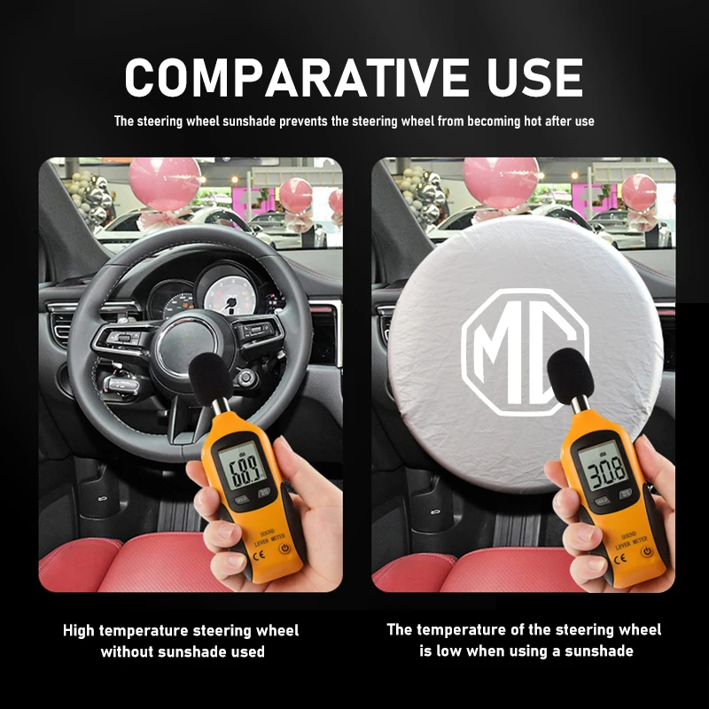 Car Steering Wheel Sunshade Heat Isolate Anti Scratch Cover For MG GT 3 5 6 7 GS Pilot HS ZS