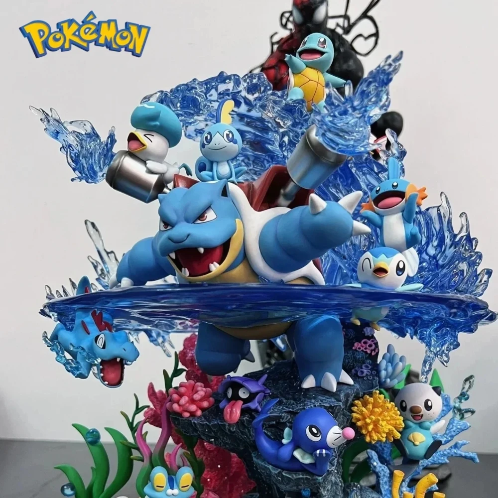 33cm Pokemon Egg Squirtle Blastoise PokéMon Water Type Family Bucket Gk Figure Animation Model Peripheral Ornaments Toy Gifts