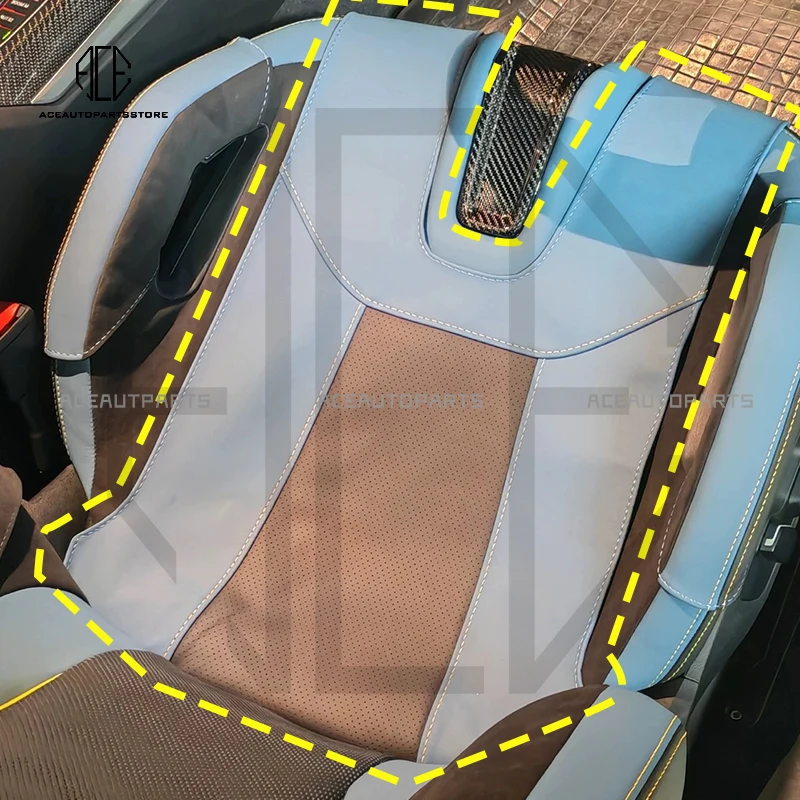 ACE M Carbon Bucket Seat Cushion Genuine Leather Protector Cover for BMW G87 M2 G80 G81 M3 G82 G83 M4 F90 M5 F92 M8