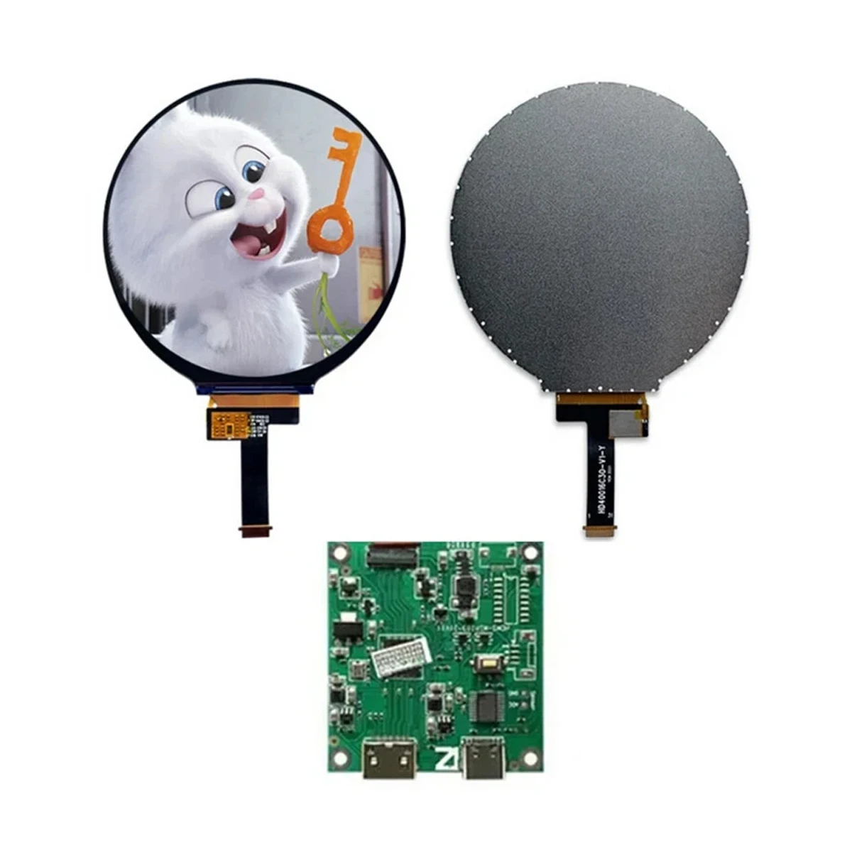IPS 4.0 inch 31P TFT LCD Capacitive Touch Round Screen JD9365DA Drive IC MIPI Interface 720*720 HDMI-compatible Drive Board