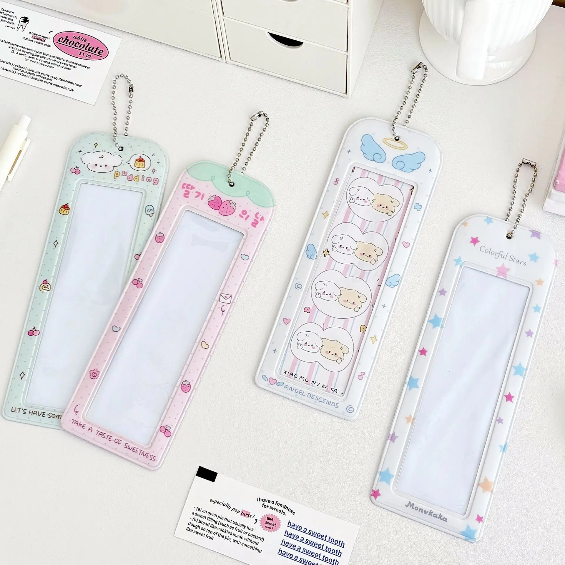 Photocard Holder, PVC Photocard Holder Shaped Transparent Card Case Student Campus Card Access Bag