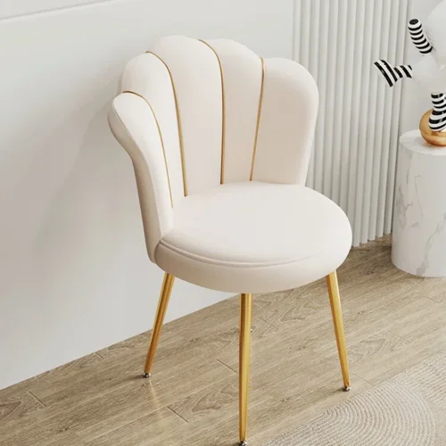 창의적인 쉘 플라워 메이크업 스툴, 컴팩트 등받이가 있는 인체 공학적 의자, 모든 방에 모두 적합 