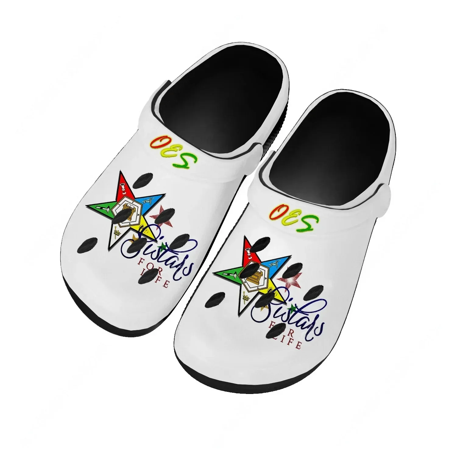 OES New Order of The Eastern Star Sisterhood Sandals Women Teenager Home Fashion Water Shoe Summer Comfort Beach Hole Slippers