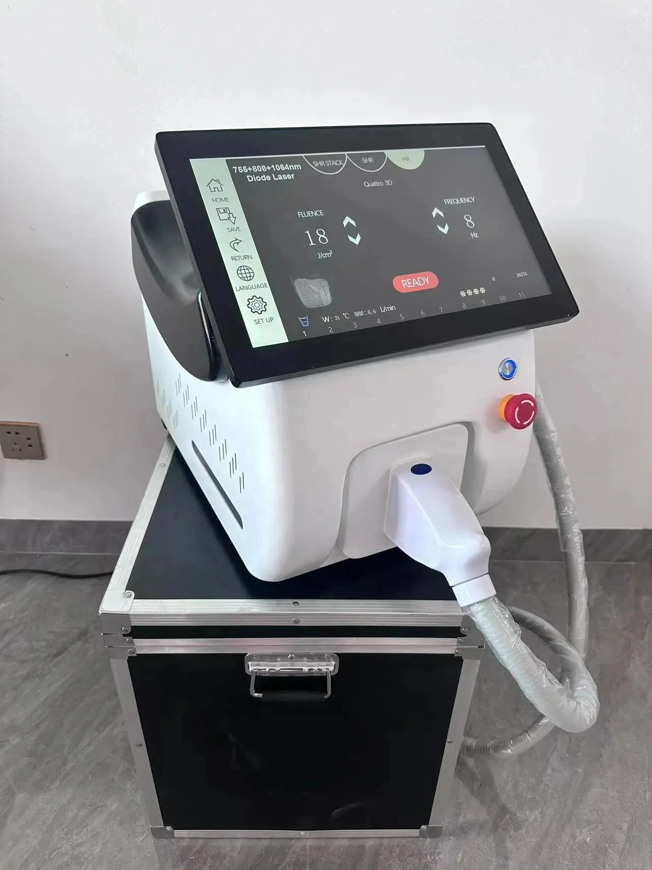 Professional Portable Laser Depilation 755Nm 808Nm 1064Nm Diode Laser  Laser Handle Device Ice Painfree Hair Removal Machine