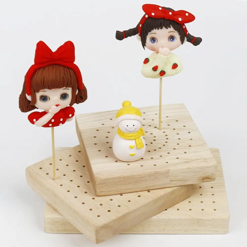 

Clay Flapper Innovative Square Round Holes Wooden Pottery Clay Base Wear-resistant Smooth Surface Clay Base