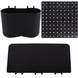 Mental Peg board Combination Wall Organizer Kit Wall Mount Display Pegboard Panel Kits for Bedroom Study Bathroom Supplies