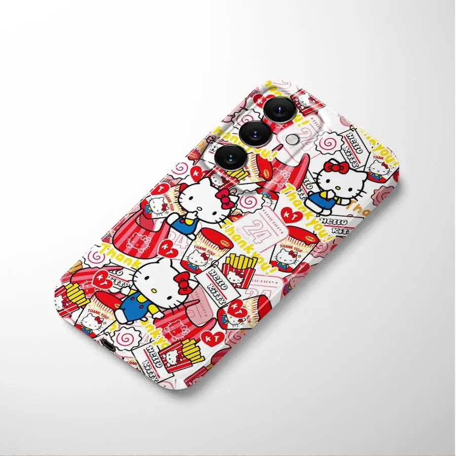 Чехол для Samsung Galaxy S22 Note 20 S21 S25 Ultra S20 S24 Plus S23 FE S24+ S25+ Жесткий чехол для телефона с милым рисунком «Hello Kitty»