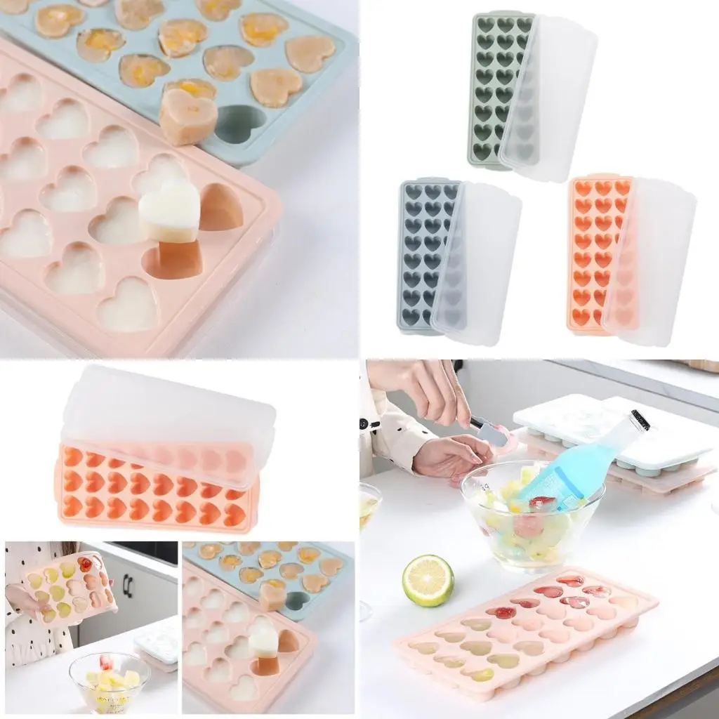 

G6KF Flexible Molds DIY Heart Silicone Tray Makers Reusable Tools for Kitchen