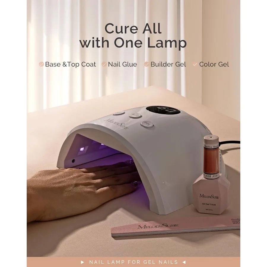 UV Nail Lamp Plus30F UV Light for Gel Nails with LED Nail Dryer Function 3 Timer Settings Smart Sensor Technology LCD Display S