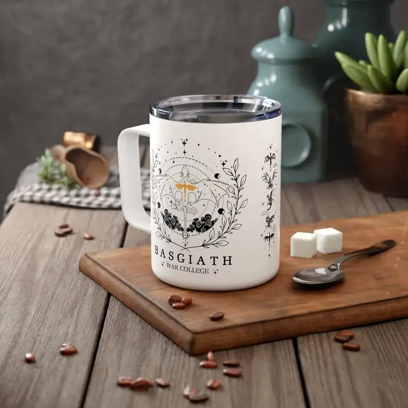 Fourth Wing Dragon-Themed Mug: A Must-Have Tumbler for Book Lovers and Dragon Lovers, Ideal as a Gift from Basgiath War College