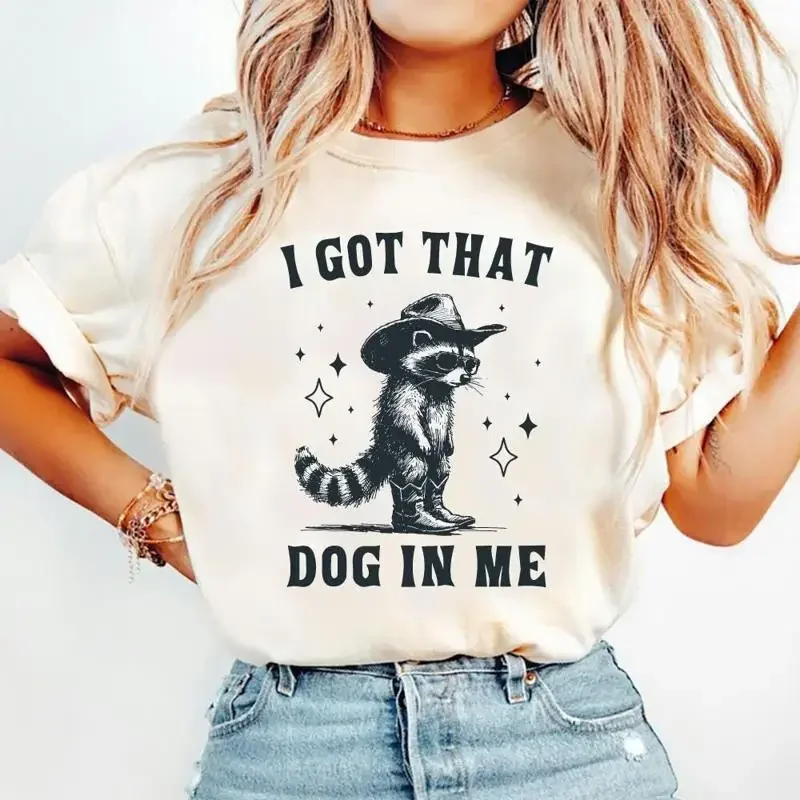 I Got That Dog In Me Raccoon T Shirt Weird Meme Trash Panda
