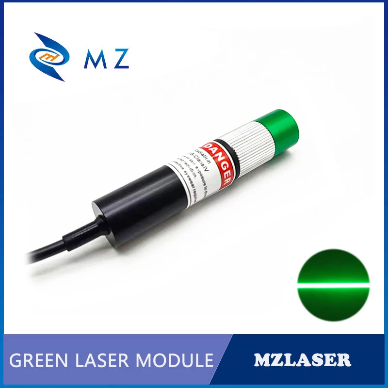 Módulo de diodo laser TTL PWM, focagem ajustável, linha verde, grau industrial, D16 mm, 520nm, 150mW, 110 graus, venda quente