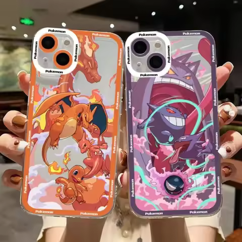 Phone Case For Samsung Galaxy A55 A15 A54 5G A16 A35 A25 A56 A36 A26 S25 S24 Ultra S23 FE S21 S22 Plus Cartoon Pokemon Cover