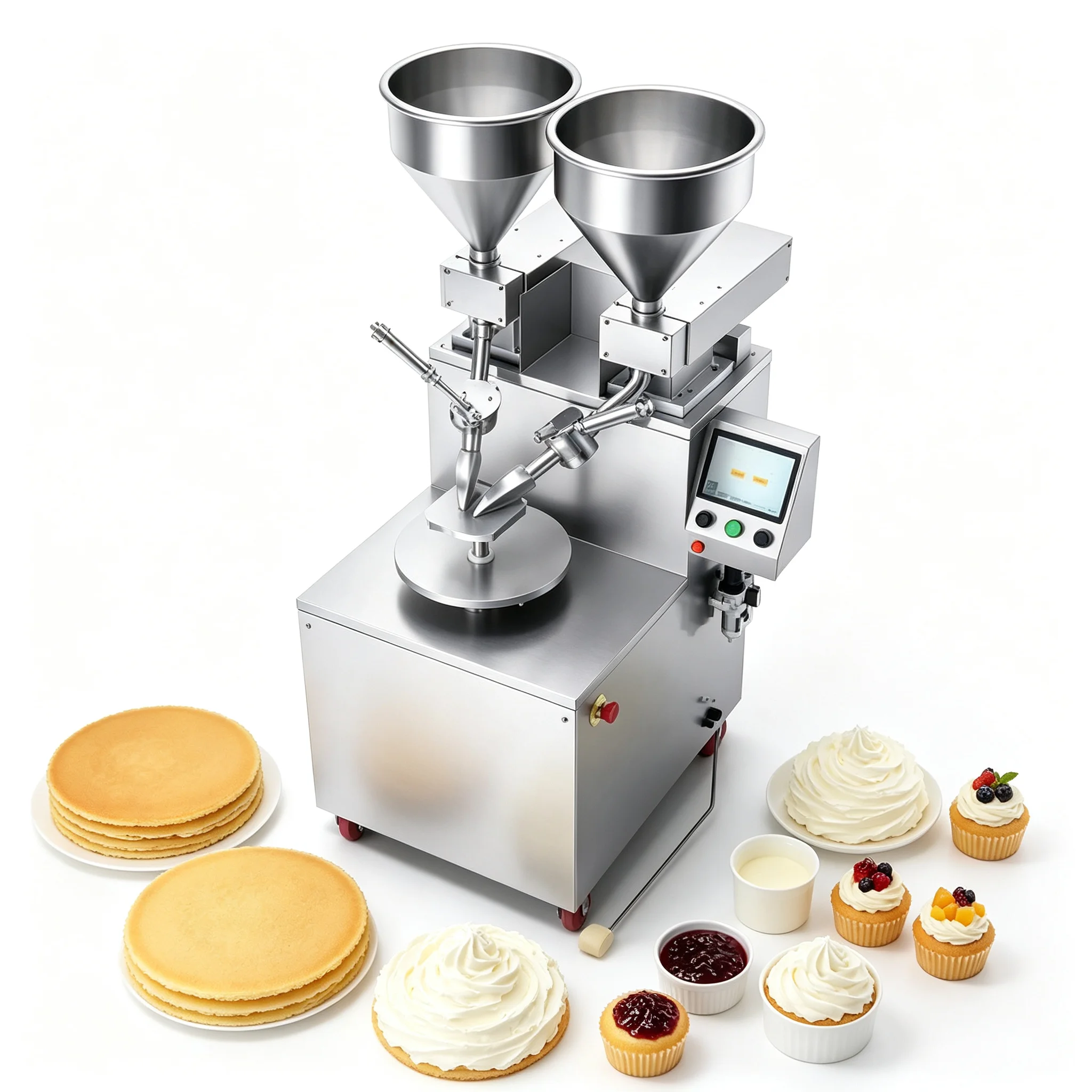 Cake Cream Decorating Machine Automatic Icing Coating Device High Precision for Commercial Bakery Production Customized