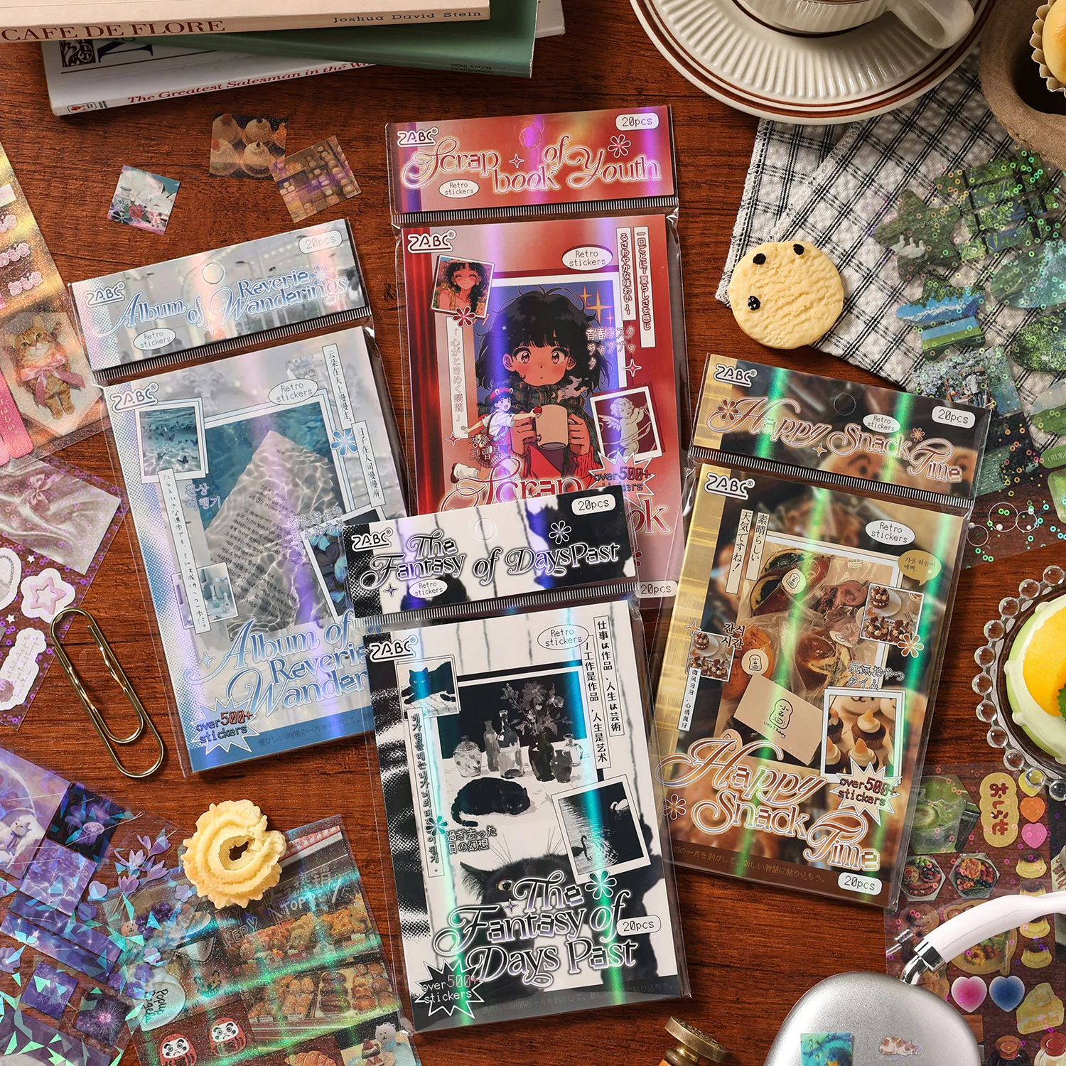 

Серия «Старинные сундучки с сокровищами»: Винтажные наклейки с персонажами, едой и пейзажами для творчества, DIY-журналов, коллажей и канцелярских принадлежностей