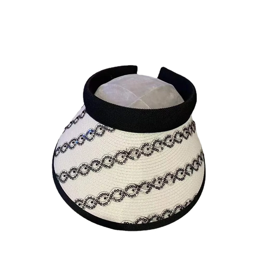 2025 صيف جديد! عصابة رأس نسائية - نوع دانتيل ترتر فارغ - قبعة من القش - متعددة الاستخدامات، للتظليل في الهواء الطلق