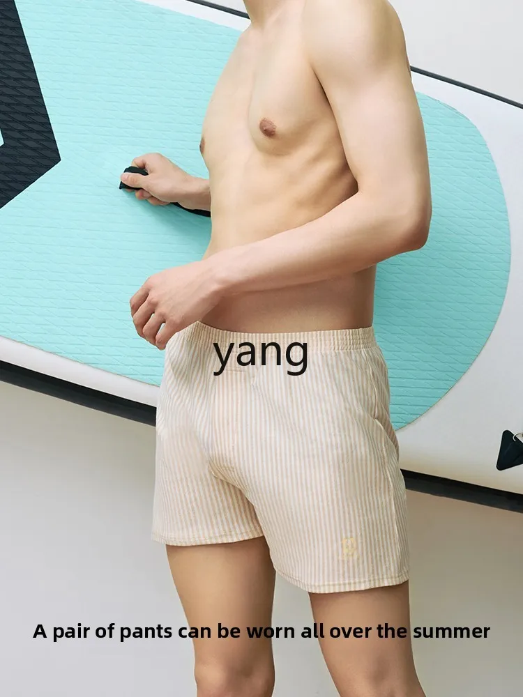 LMM pure cotton loose men's boxers men's spring and summer large size flat corners