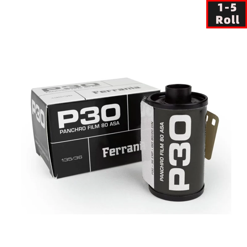 1/3/5Rolls Original FERRANIA P30 135 Black And White Film 135MM ISO80 (Expiration Date: 2025)