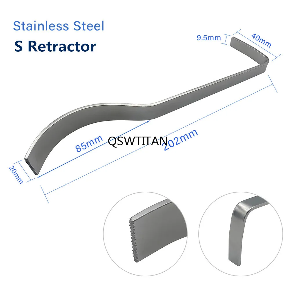 Appendix Retractor Big Belly Hook Surgical Tool  Stainless Steel Double-headed Orthopedic Surgical Instrument
