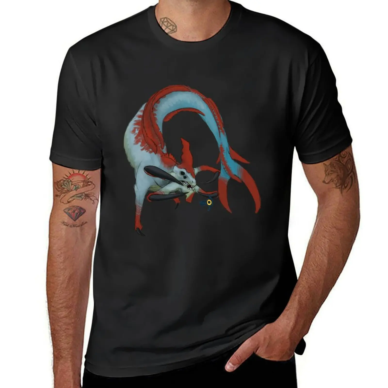 Футболка reaper leviathan subnautica (без фона), летние топы, милые топы, мужская одежда