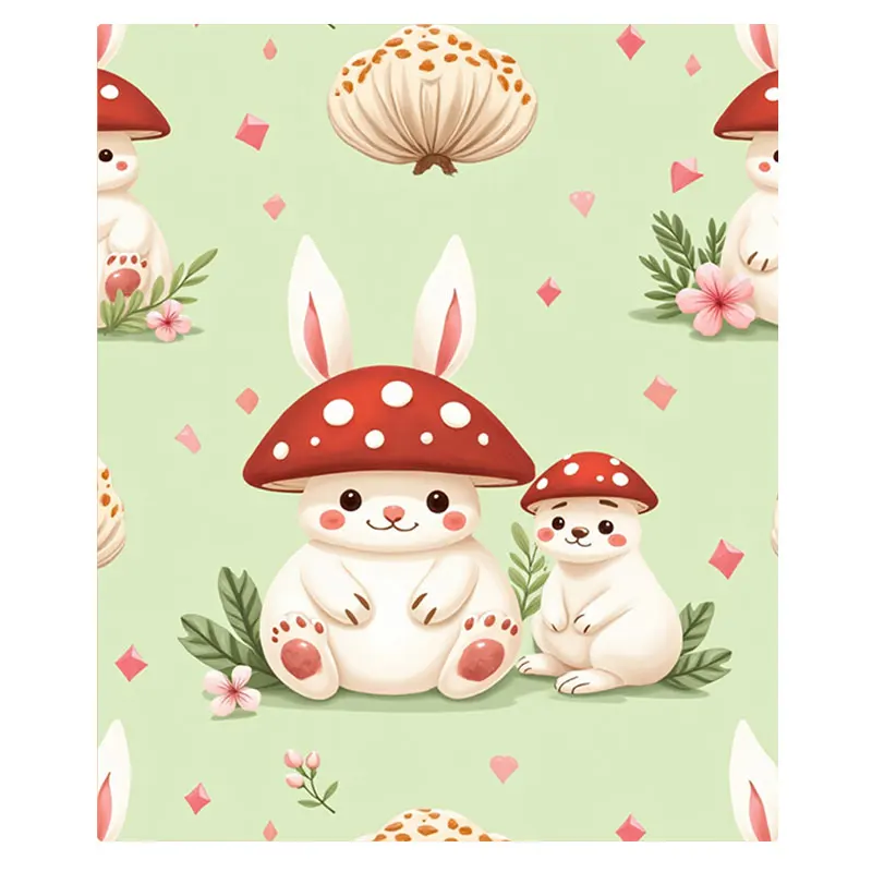 1 قطعة بطانية الفانيلا لطيف الأرنب الفطر بطانية للأطفال ، لينة مريحة رمي للسرير أو الأريكة