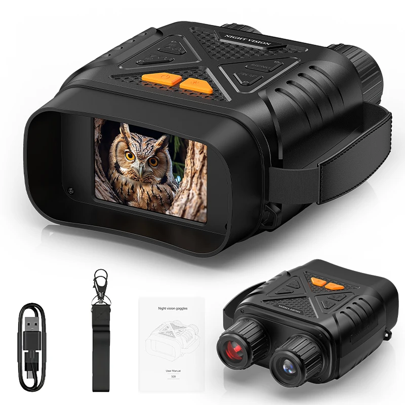 Night Vision Device 2.8inch 10x Digital 800m Full Dark Night Vision Binoculars 5W Infrared Telescope for Outdoor Exploration Gif