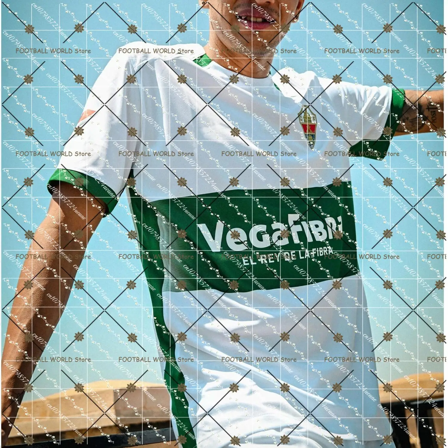 Venta caliente Español Summer Special Elche Kit camisetas cortas de fútbol para adultos_niños transpirable de secado rápido