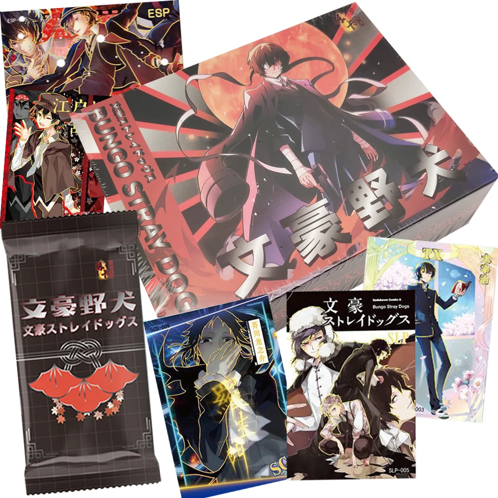 Bungo Stray Dogs Exquisite Collection Cards Fantasy Battle Anime Colorful Laser Design Character Close-up Line Draft Cards Gifts