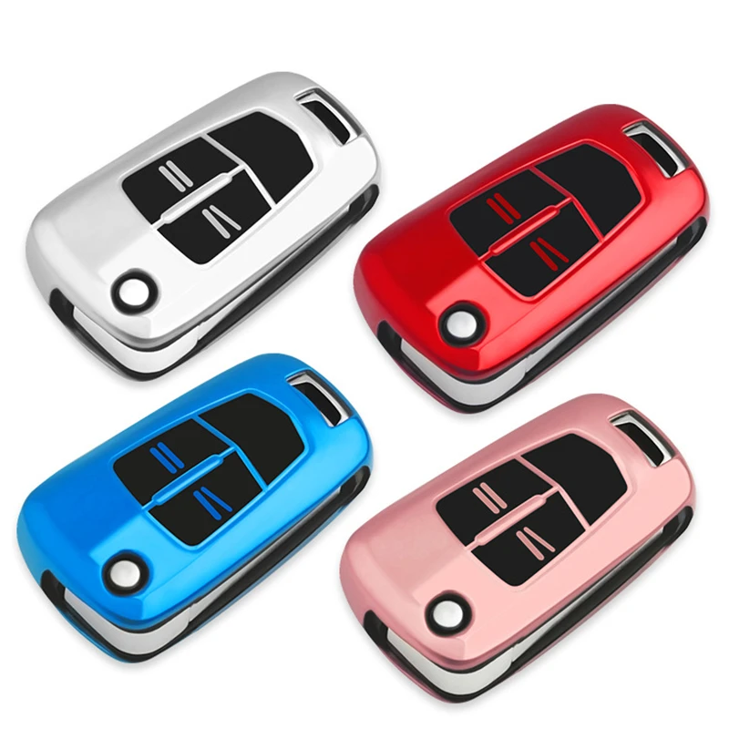 FLYBETTER TPU 2 Knop Flip Key Case Cover Voor Vauxhall Opel Astra J Corsa D Insignia Vectra C Zafira Signum L778