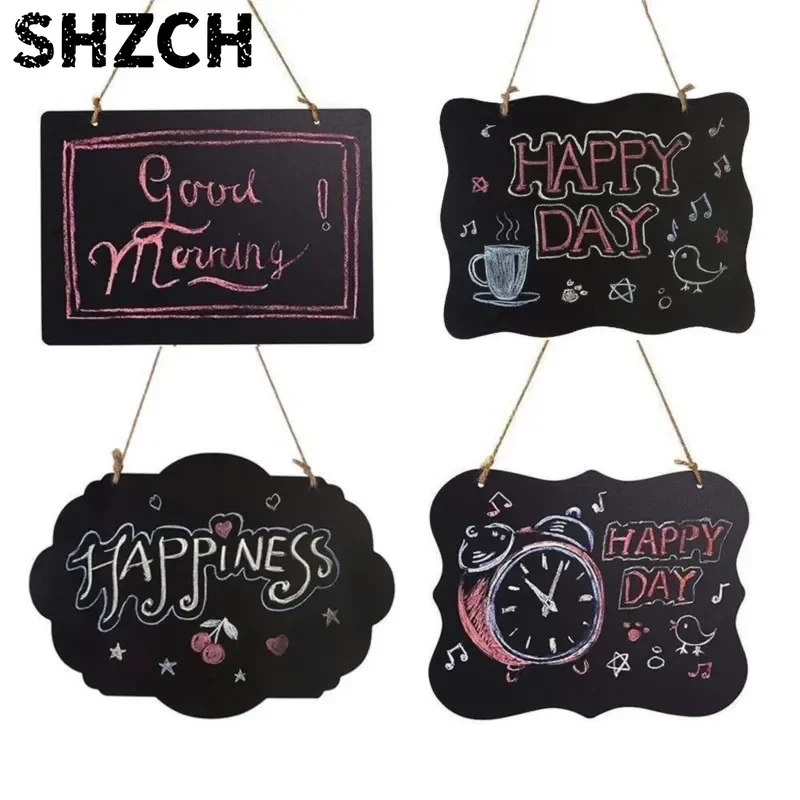 25 * 20cm Small Blackboard Home Use Store Sign Signboard Door Number Notification Repeatedly Use Decorative Board Ornament ZJ374