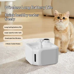 Fuente bebedero automática inalámbrica para gatos y perros, filtro