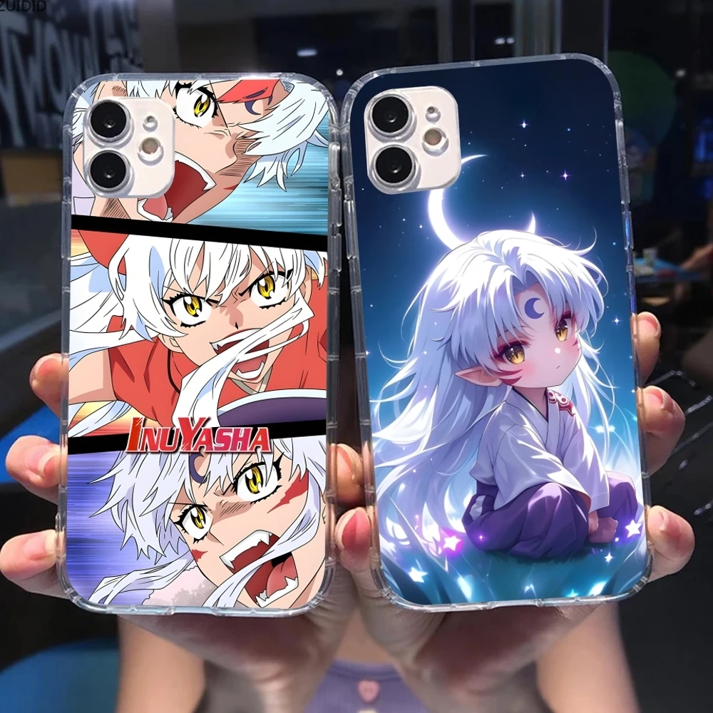 Inuyasha Sesshoumaru Mobile Cell Phone Case for iPhone 16 15 14 13 12 11 X XR XS 8 Pro Max Plus Mini Clear Transparent Cover