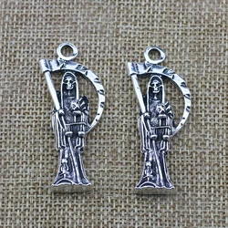 2pcs/lot 18*48mm Ghosts Charm Alloy Metal Antique Silver Color Plated Pendants Making DIY Handmade