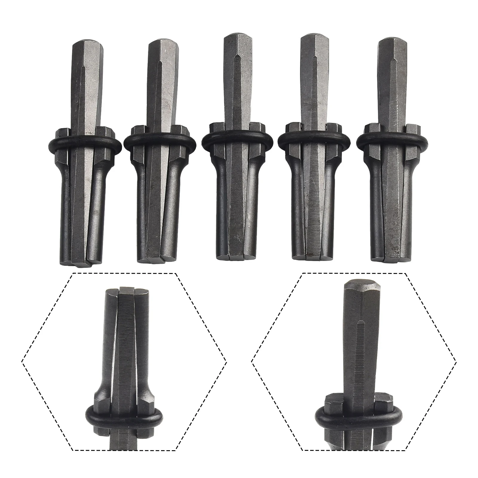 5PCS 18mm Metal Rock Stone Splitters Stone Splitter Grey For Splitting Hard Stone/rock/granite/ Marble/concrete/basalt/sandstone