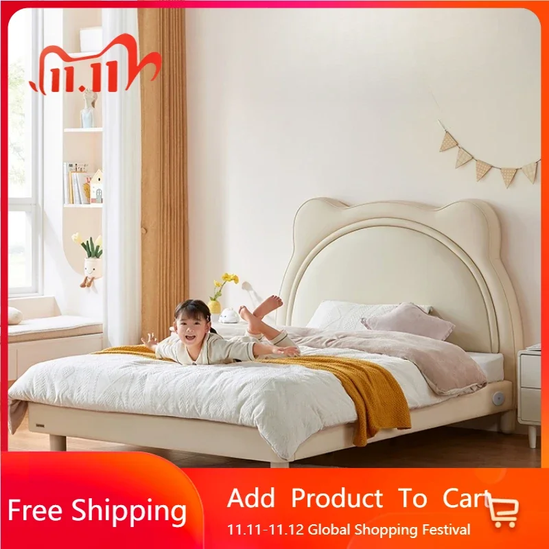 

Double Princess Unique Childrens Bed Animal Shape Modern Pink White Bed Luxury Modern Designer Cama Infantil Unique Furniture