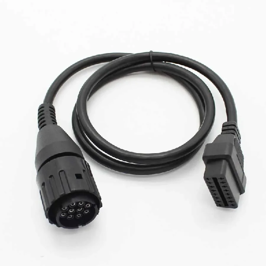 10 PIN TO 16PIN Cable for BMW 10pin Motorcycles Diagnostic Cable OBD2 Scanner Convertor Cars Moto OBD2 Extension Connector Wire