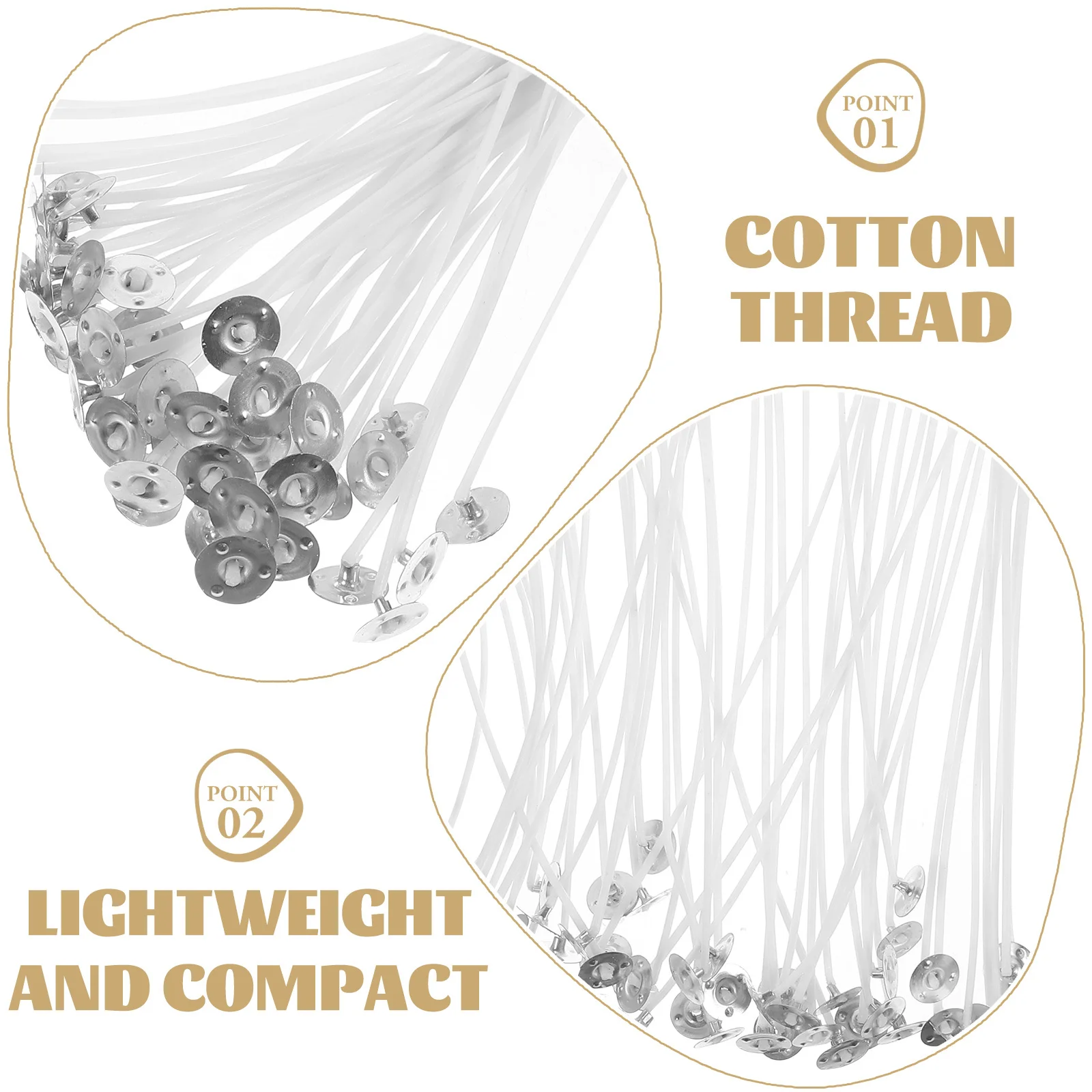 

50Pcs Wicks Cotton DIY Making Set Replacement Wicks for Scented Candles Cotton Wick Supplies Wick