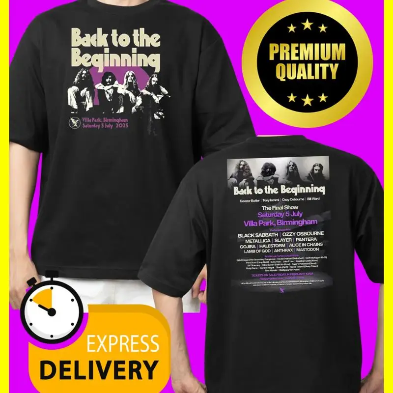 Para el principio 2025 camiseta negra de todas las tallas 2 lados S 4Xl