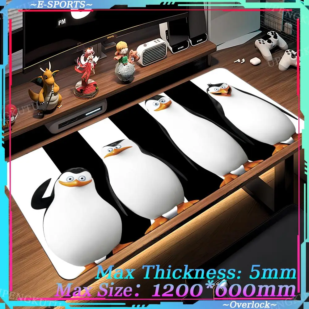 

Anime Characters Animals Penguin Dragon Computer cabinet pads 1200X600MM Rubber anti-skid pads Mouse Pad Locked edge pad