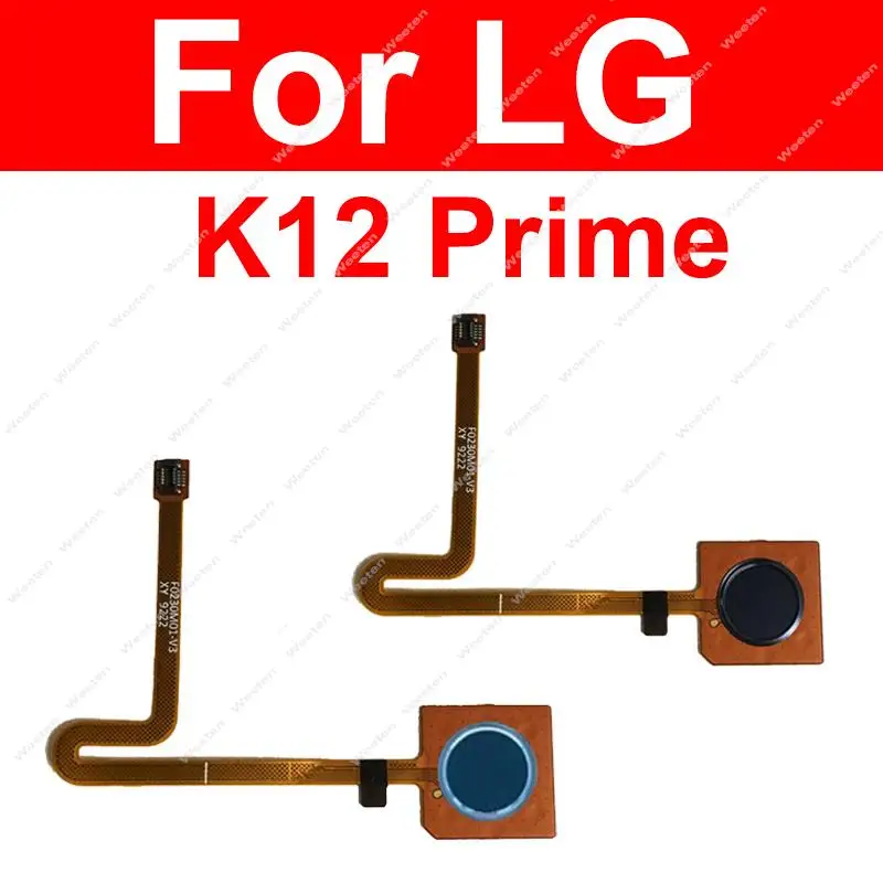 Home Button Fingerprint Sensor Flex Cable For LG K12 Prime LM-X525 Fingerprint Reader Touch Sensor Flex Ribbon Replacement