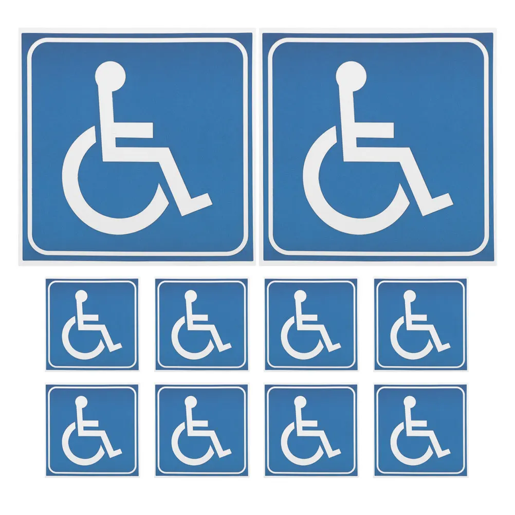 10pcs Disability Sign Stickers Waterproof Scratch Resistant 3 Inch Wheelchair Symbols Adhesive Car Decals h for vehicles