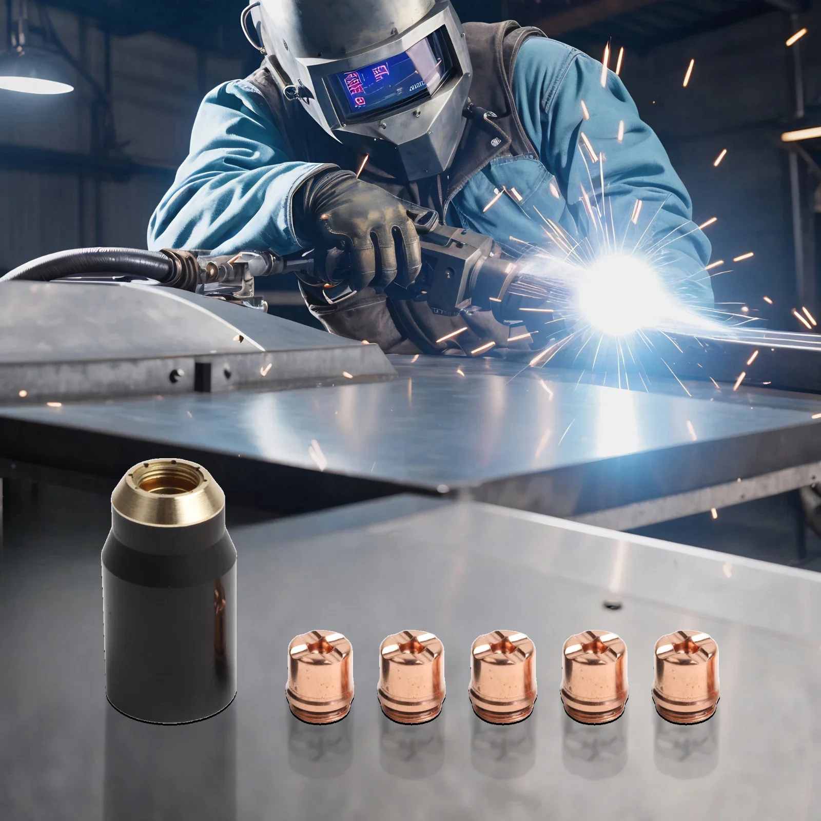 

Plasma Cutter Consumable Parts Torch Torch Shield Cup Standard Size Plasma Cutter Consumables Hand-Drag Cutting Feature