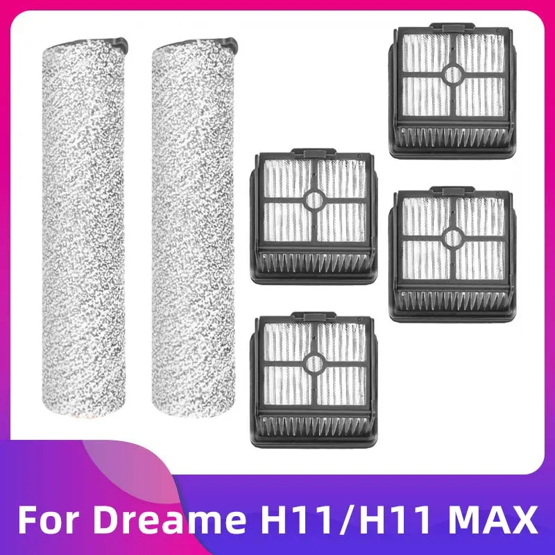 For Dreame H11 / H11 MAX /  H12 Core Vacuum Cleaner Roller Main Soft Brush Filter Accessories